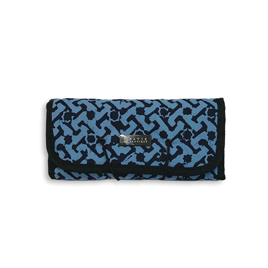 An up view front photo of whitebox of batik organizer in midnight arabesque pattern