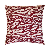 Batik Pillow Cover (Square) - Crimson Tiger