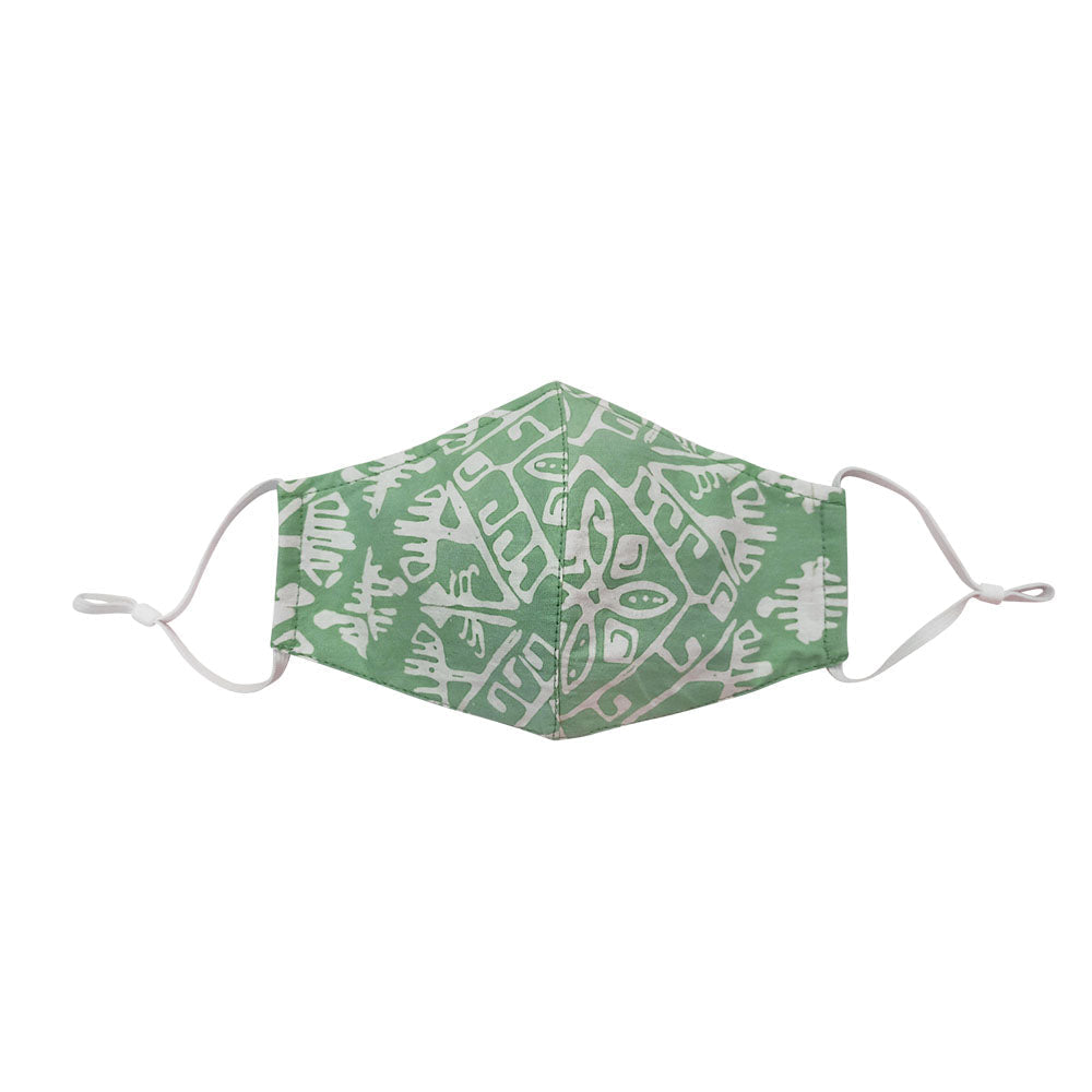 BatikRoundedMask_GreenTikar_Front