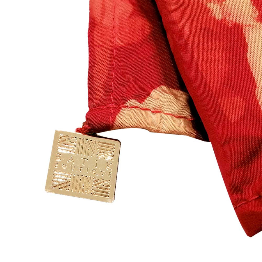Batik Scarf (Silk Cotton) - Red Lunar