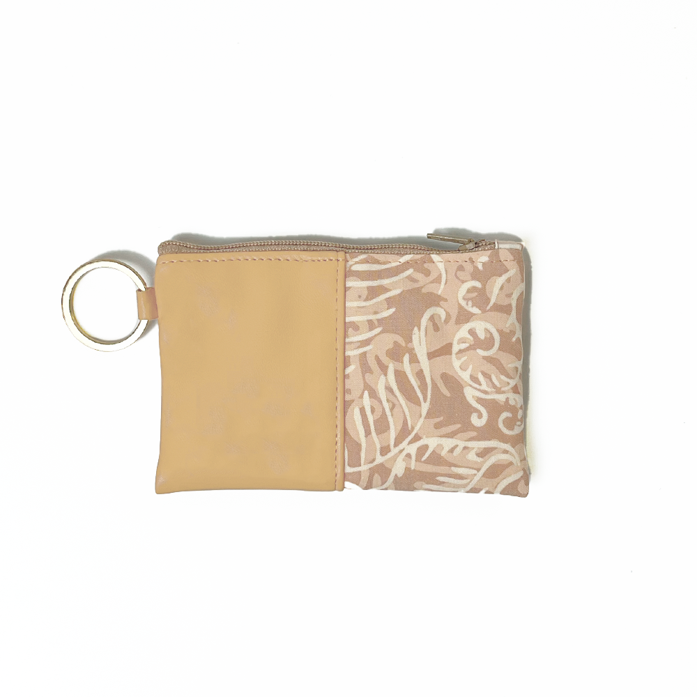 Card Holder Wallet - Tan Nautical Fern
