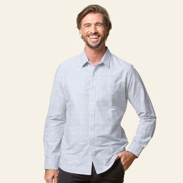(Defective) Men's Batik Shirt - Long Sleeve