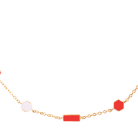 Fugeelah Necklace - Collar Dangle (Red)