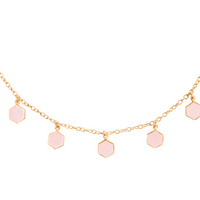 Fugeelah Necklace - Collar Dangle (Pink)