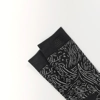 Batik-Inspired Unisex Socks - Black Driftwood Batik Boutique