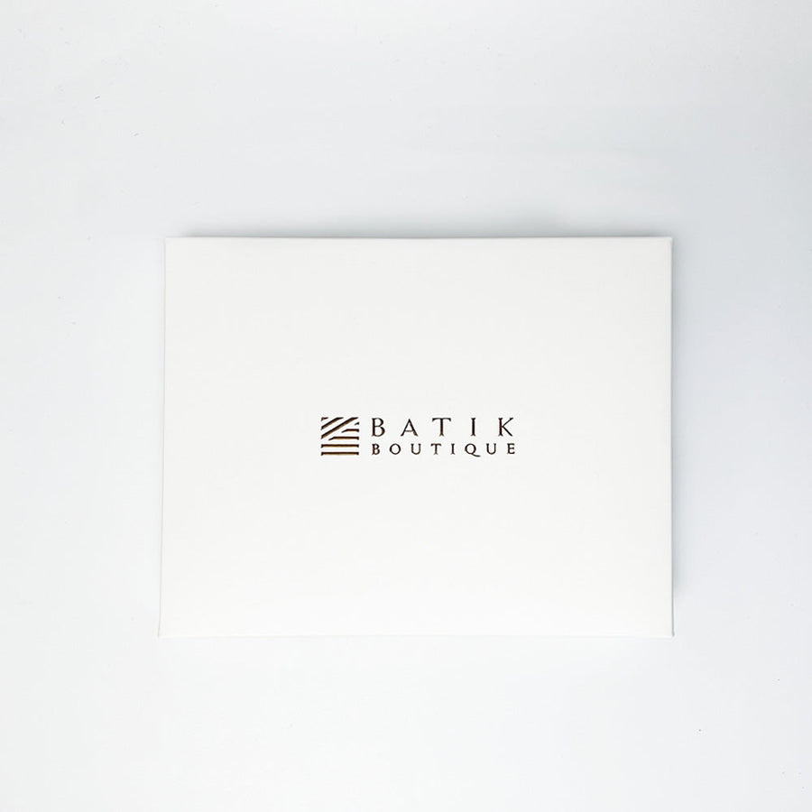 A white box for batik boutique gift set that are exclusively ready for gifting